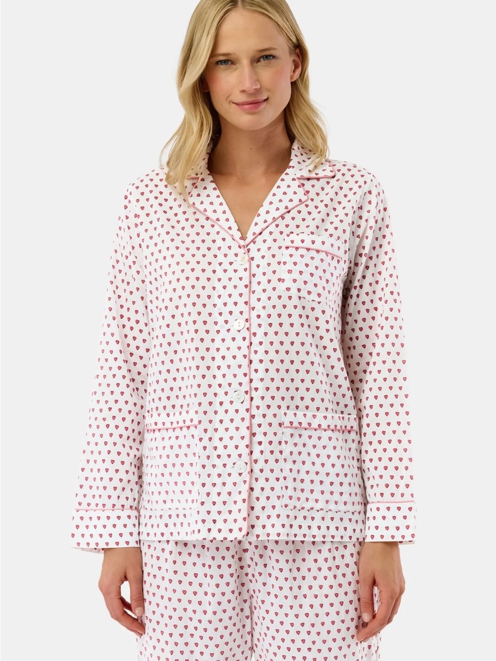 Roller Rabbit Pink and Red Heart-Print Pajama Set - Picture 2 of 5